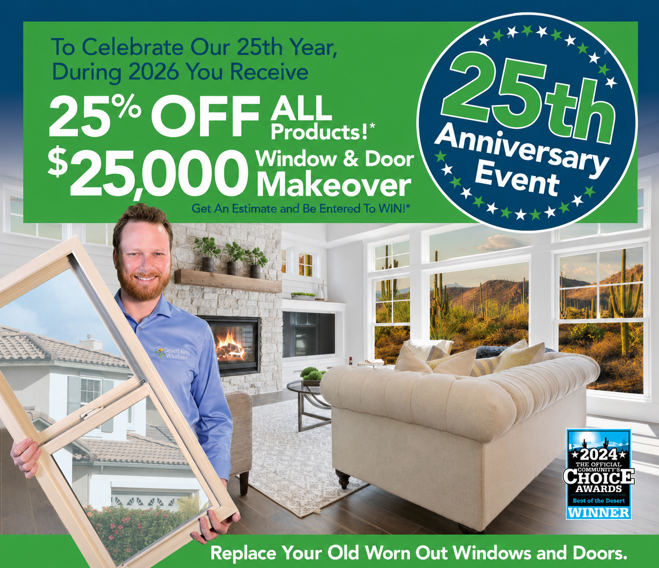 25 percent off windows replacement